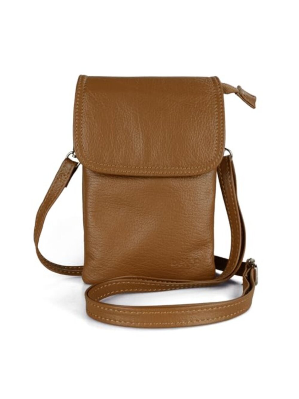 Leather Crossbody Cell Phone Wallet Purse Detachable Strap Fits 6.7" Devices